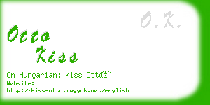 otto kiss business card